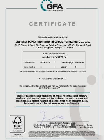 FSC - Jiangsu Soho International Group Yangzhou Co., Ltd.