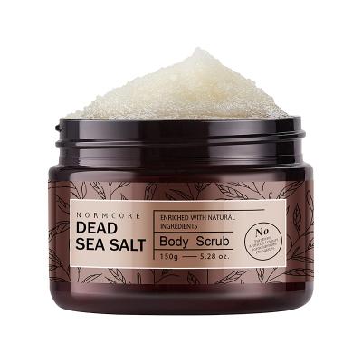 China Custom Wholesale Natural Organic Exfoliator Private Label Vegan Dead Sea Deep Cleansing Whitening Salt Exfoliating Bath Face and Body Scrub for sale