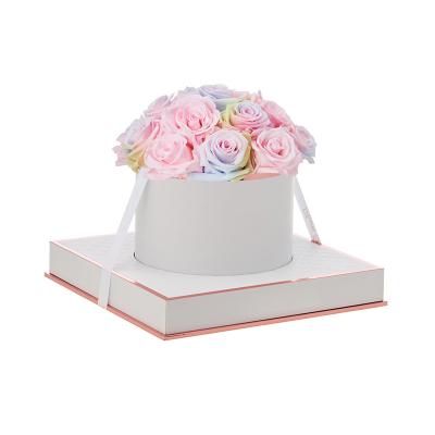 China 2022 Wholesale Handmade High Quality Popular Luxury Packaging Box Gift Rose Flower Box Cap Box For Custom Logo Design for sale