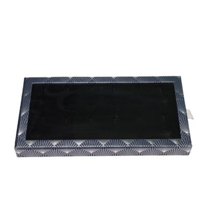 China China Handmade Luxury Eyelash Boxes Custom Logo Packaging Ribbon Drawer Box Packaging Paper Boxes With Window And Black EVA Inside for sale