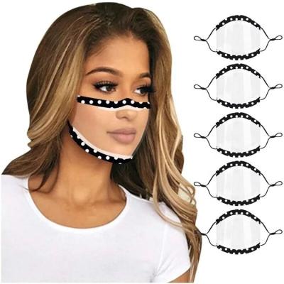 China 2020 plastic new lip speech deaf mute dust mask suitable for cheap hot sale factory wholesale PET adult transparent plastic black mask for sale