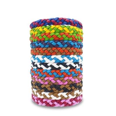 China Factory Wholesale Hot Viable Leather Mosquito Repellent Bracelet Mosquito Repellent Wristband Mosquito Repellent Summer Rope for sale