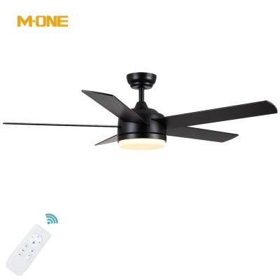 China Modern Home Bedroom Living Room 52 Inch 5 Blade Ac 220v Led 24w Nordic Modern Electric Ceiling Fan Light for sale