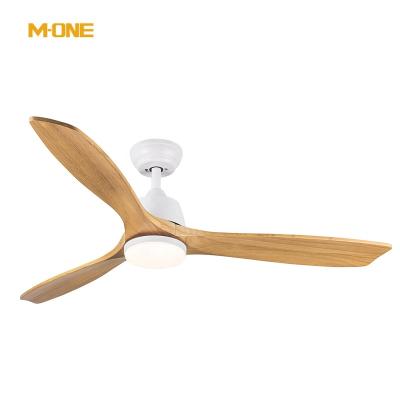 China Hotel Modern Electric Metal Solid Wood 3 Blade Copper Wood Ceiling Fan With Light for sale