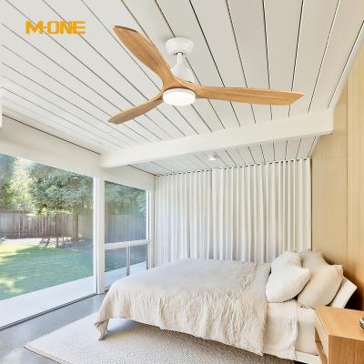 China Modern Modern Energy Saving Decorative  Lamp  Wooden Nature Color  Remote Control DC BLDC 3 Blade Ceiling Fan With LED Light for sale