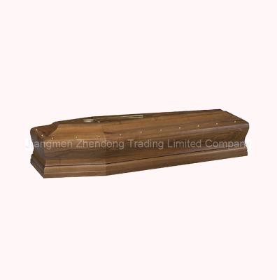 China Customized Large European Style Low Cost Casket Gift Box Commercial Mahogany Wooden Casket Shaped Boxes Wholesale for sale