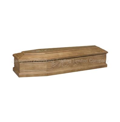 China Recommended Product 2020 European Style Funeral Coffin Accessories Solid Wood Cremation Coffin for sale