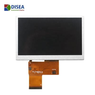 China 4.3 inch customized IPS 480 tft x272 lcd module (RGB), 24BIT RGB 4.3 inch wide display panel temperature for sale