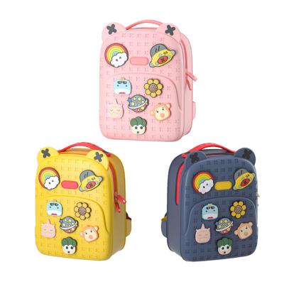 China Waterproof Eco-friendly Candy Colors Kids School Bags Backpack EVA Cartoon Bag Pink Children Backpack for sale