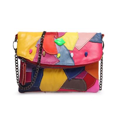 China Fashion Lady Hand Bag Felt High Quality Lady Bag Pu Leather Color Women Handbag Eco-friendly Splicing Purse for sale