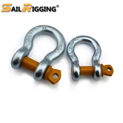 China Heavy Industry Crane Safety Screw Pin Large Omega Steel Anchor Bow Shackle For Rigging Marine Hardware for sale