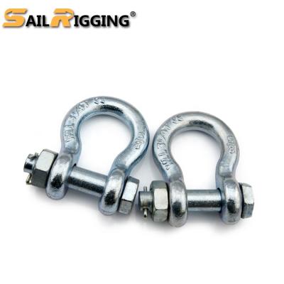 China Heavy Industry US Type Screw Pin Anchor Shackle Drop Forged Bow Shackle G2130 for sale