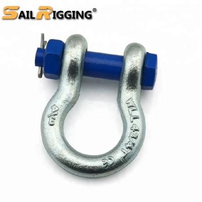 China Heavy Duty US Type Alloy Steel Heavy Industry Bolt And Nut G2130 G-2130 Marine Steel Lifting Anchor Bow Shackle for sale