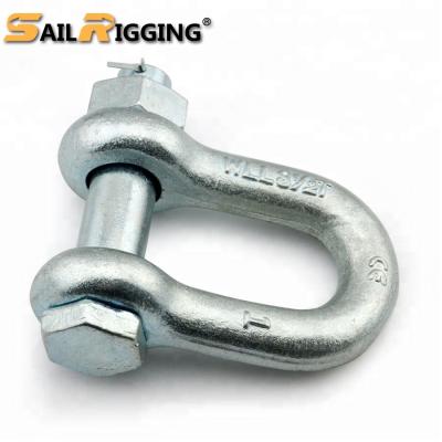 China Heavy Industry Carbon Steel Forged Galvanized US Ttype g2150 Roller Bolt Type Chain Shackles for sale