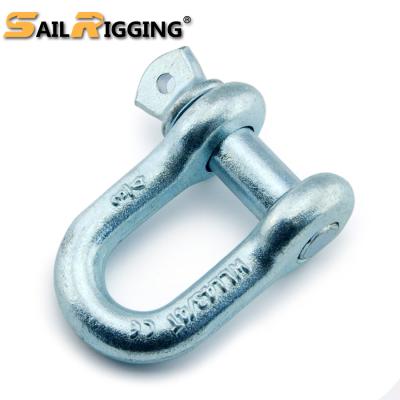 China Commercial Type Heavy Industry Carbon Steel Drop Forged Black D Shackle for sale