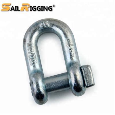 China Large Liftiing Drop Forged Adjustable Chain Dee D Trawling Shackles With Square Head Screw Pin for sale