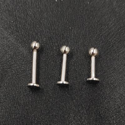 China FASHIONABLE Internally Threaded 16g 6/8mm 925 Sterling Silver Labret Lip Studs Cartilage Tragus Helix Piercing Jewelry for sale