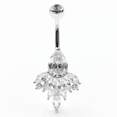 China New FASHIONABLE Animal Navel Piercing 925 Sterling Silver Navel Rings Peacock Belly Bar for sale