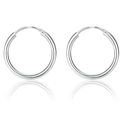 China FASHIONABLE Fashion 925 Sterling Silver Simple Circle Earring Segment Huggie Circle for sale