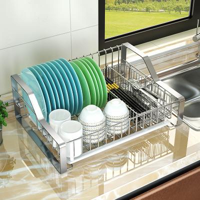 China Factory Wholesale Viable Kitchen Single Layer Dish Drying Rack Stainless Steel Drain Rack Household Drain Dish Rack for sale