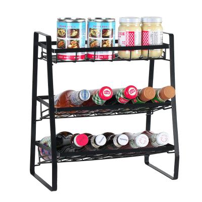 China Durable Viable Storage Shelf Cabinet Organizer Spice Rack Hot Selling 3 Tier Storage Shelf for sale