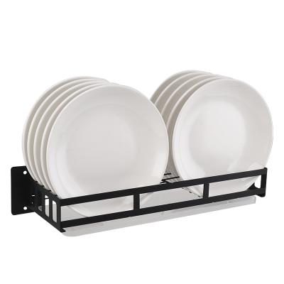 China Wholesale Factory Kitchen Metal Shelf Multifunctional Dish Storage Rack Wall Mounted Dish Rack for sale