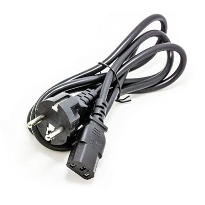 China 90 Degree Plug EU Plug AC Power Cord Cable 220v for sale