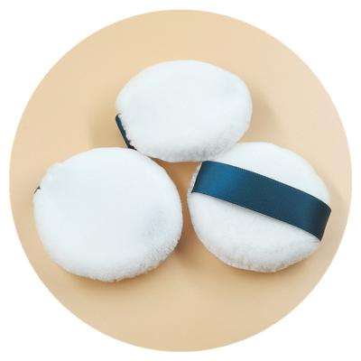 China Customized Soft And Light Round Shape Private Label Super Soft Makeup Puffs Big Powder Puff Custom Made for sale