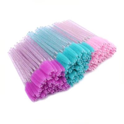 Κίνα Makeup Brush Multi-Funtion Glitter Plastic Handle For Eyelash Extension Crystal Mascara Wand Eyelashes Brush Customized προς πώληση