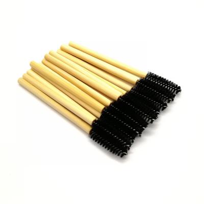 China Professional Reusable Eco-friendly Bamboo Eyelash Extension Tools Eyelash Brush Mascara Wand for sale