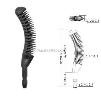 China Eco-Friendly Lash Wand Supplier Eyelash Mascara Brush Head Black Silicone Eyelash Comb Top Tip for sale