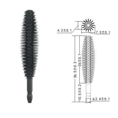 中国 Eco-friendly Disposable Rubber Eyelash Brush Silicone Mascara Head Brush Applicator 販売のため