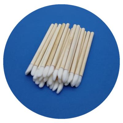 China Eco-Friendly Disposable Bamboo Brush Makeup Eyelash Mascara Eyelash Brow Flock Tip Applicators Lip Skin-Friendly for sale