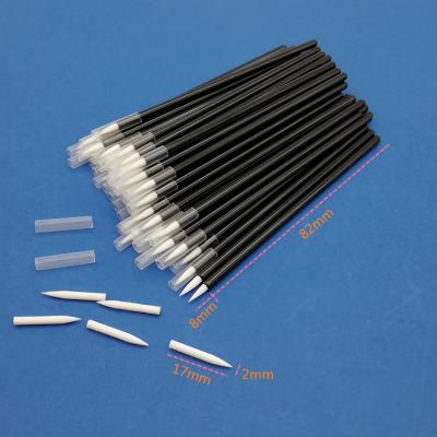 China Disposable Makeup Applicators Liner Lip Liner Brush Nylon Eyeliner Brush With A Cover for sale