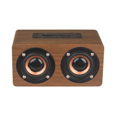 China Wooden Wireless Call BT Speaker Video Double Fashion Classic Speakers With Smart Voice Call Function for sale