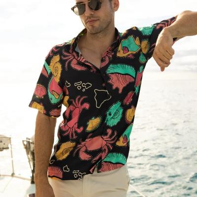 China Soft 2022 Summer Hawaiian Shirts Two Piece Set Beach Shorts Shirts For Mens Style Mens Sets for sale