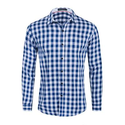 China Soft 2022 Pure Cotton Plaid Shirt Pure Custom Minimalistic Casual Men's Clothing for sale