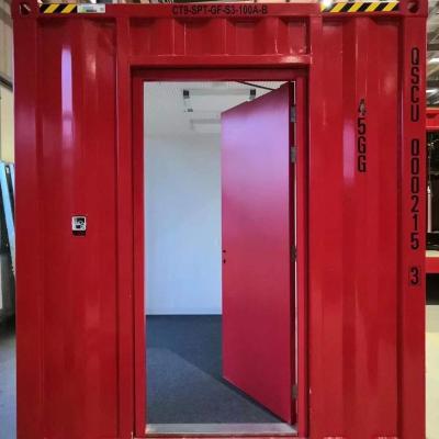 China Modern UL Listed 3 Hours To Fire Rated Galvanized Powder Coating Container Door With Threshold And Weatherstrip for sale