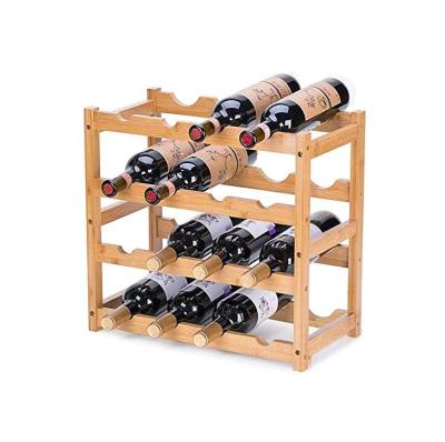 China Other Creative Vintage Wine Factory Wholesale Quality Wine Bottle Table Top Rack for sale