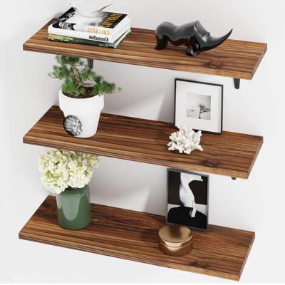 China (Height)Adjustable Unique Floating Wall Mount Shelves Wooden Wall Shelf Floating for sale