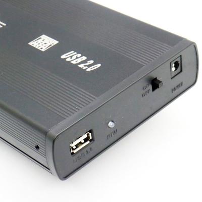 China Portable aluminum alloy china hdd enclosure usb2.0 sata aluminum alloy 3.5 case for sale