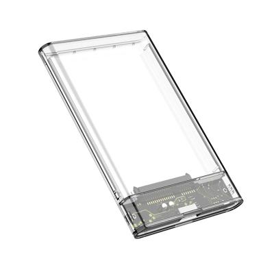 China High Speed ​​Enclosure OEM USB 3.0 Hdd Transparent Aluminum Alloy Case 2.5 Inch Sata Hdd Case Box for sale