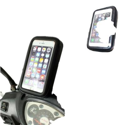 China For Bike Phone China Factory 6inch Phone Holder GPS Case Motorcycle Rear View Mirror Mount Waterproof for sale