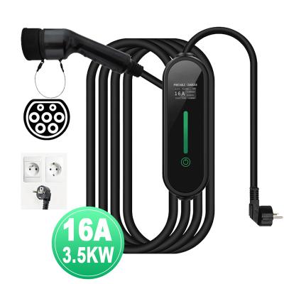 China Voltage Monitoring EV Charger AC 16A 80-265V Portable Type - EV 2 3.5kw Car Chaiger for sale