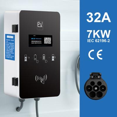 China China-chic new 7KW 32A AC EV charger station home wall mounted ev charger for sale