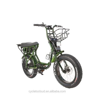 China BAOGL Alloy Aluminum Electric Bike / Super 20 Inch Electric Bicycle 48V 750W Motor Aluminum Alloy Frame 7 Fat Speed for sale