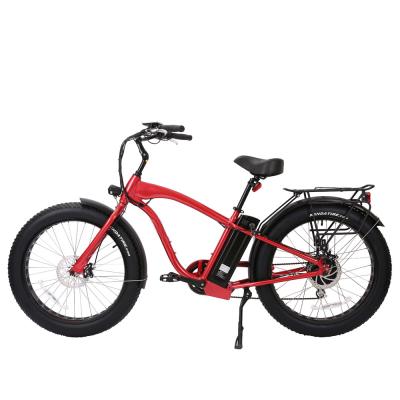 China Aluminum Alloy Retro Style Brushless Electric Fat Bike 26inch 48V 500W Cheap Electric Bicycle for sale