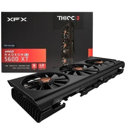 중국 3 팬들 192Bit GDDR6과 XFX RX 5600 XT 6GB 마이닝 그래픽 카드 판매용