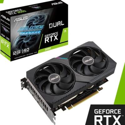 중국 아서스 로그 스트릭스 Rtx3060 12gb 마이닝 그래픽 카드 Nvidia 15000 마하즈 192 비트 판매용