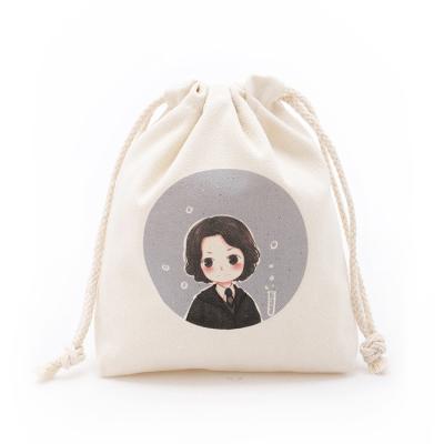 China Reusable Custom Drawstring Makeup Bag Kids Drawstring Bag Cotton Drawstring Bag for sale